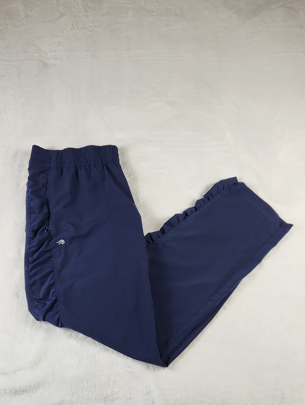 Ideology Pants Lightweight Athletic Navy Blue Ruched Side Women's Size‎ Medium